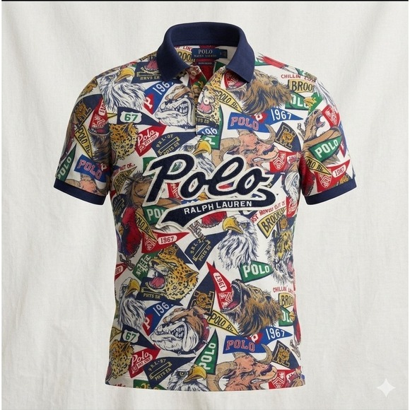 Ralph Lauren Other - Polo Ralph Lauren Men's Collegiate Multicolor Banner & Mascot Polo Shirt. Size M